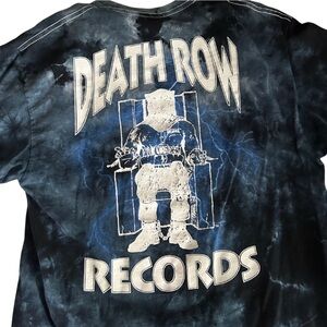 Death Row Records T-Shirt | Blue Tie Dye | Size L